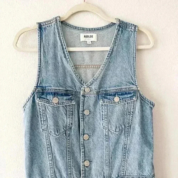 NEW Agolde 70's Jumpsuit Overalls in Westward Blue - Picture 8 of 13